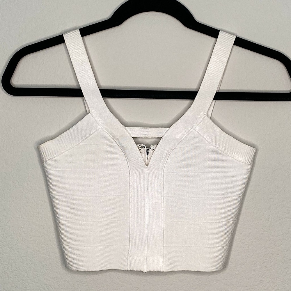 Guess white bandage crop top size XS
